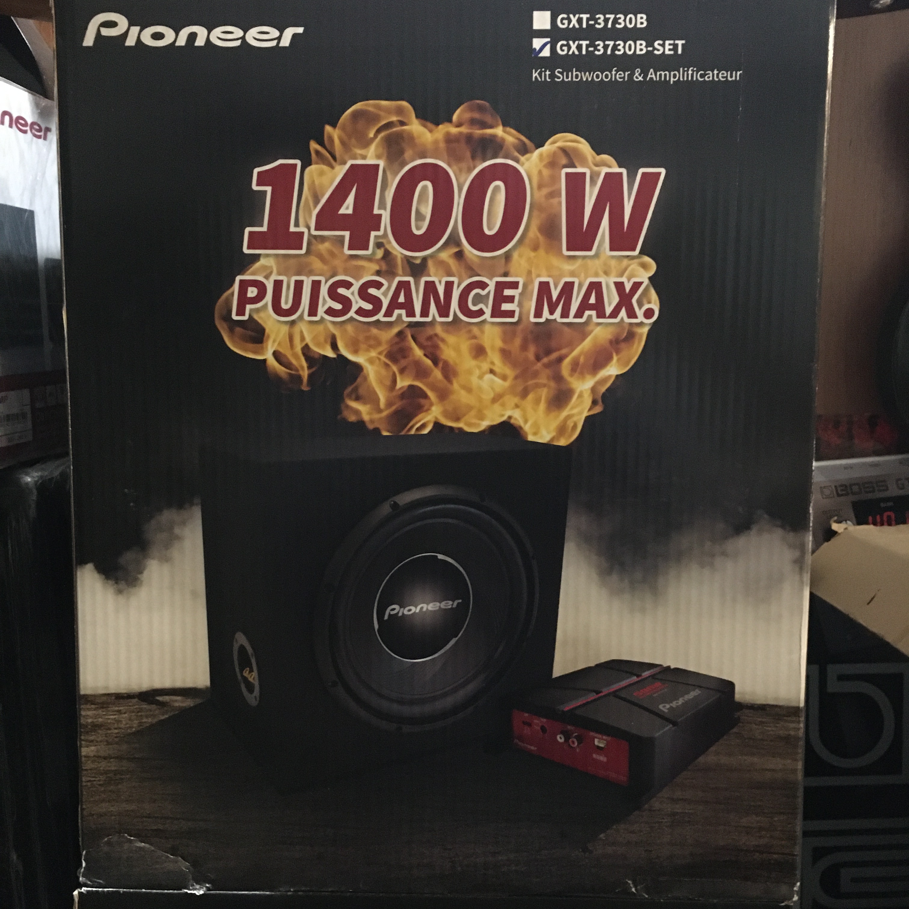GXT-3730B-SET PIONEER subwoofer cabinet/пакет усилвател+субуфер/